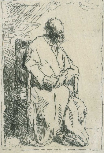 Old man long - long, cloak