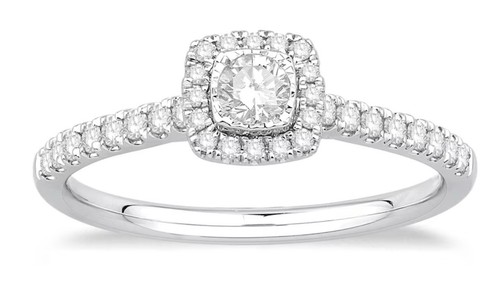 Engagement ring 9ct - engagement, white