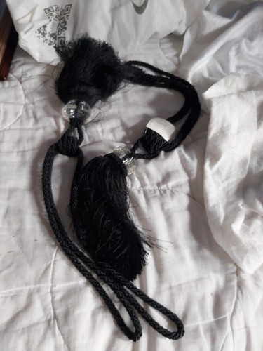 Black curtain rope - black, backs
