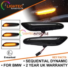 Dynamic LED Side Indicator Smoke Turn Signal Light For BMW E90 E92 E60 E87 E82