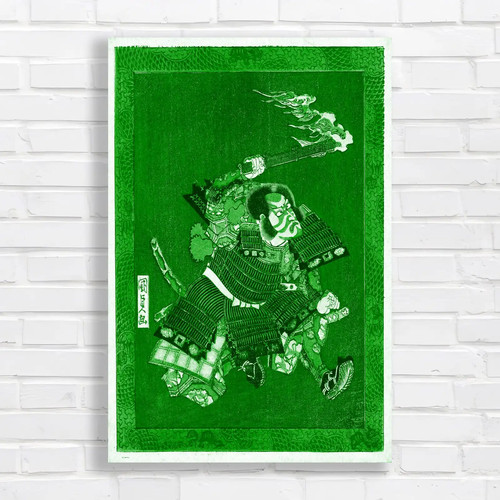 Samurai warrior armor green - samurai,