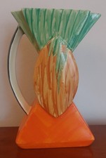 MYOTT.SON & CO ART DECO 1920s Bow Tie Jug Vase Rare Hand Painted Colourway