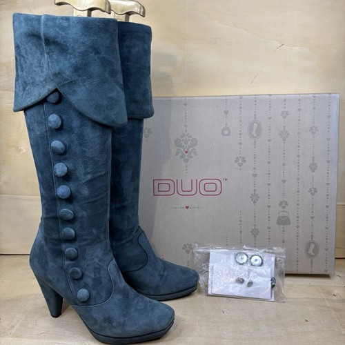 Duoboots green suede knee high - green,