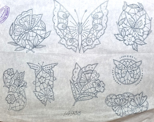 Vintage embroidery transfer - vintage,