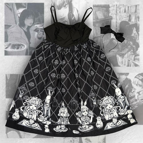 Black gothic lolita - black,