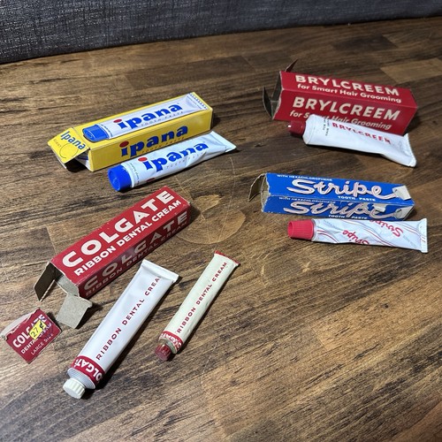 Lot vintage toothpaste etc - lot,