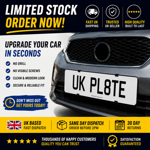 Frameless number plate - 2x,
