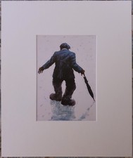 Alexander Millar "Charlie Chaplin" 10x12" mounted Washington Green greeting card