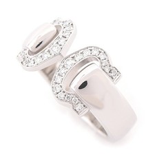Cartier ring for women, 2C Bouclé diamond ring, white gold, 750WG