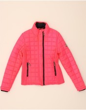 SUPERDRY Womens Padded Jacket UK 14 Medium Pink Nylon AM08