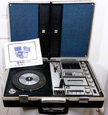 SANYO G-2615N-2 Solid State Portable Music Centre - Tape, Radio, Record Player
