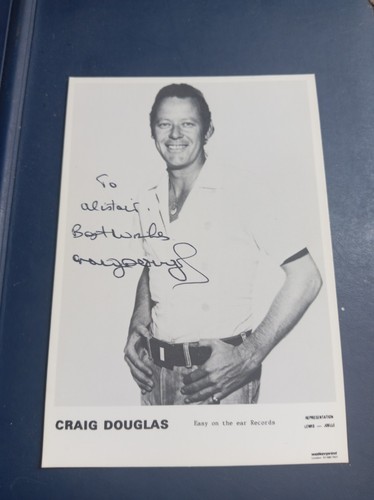Craig douglas signed photocard - craig,