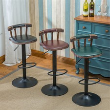 2X Bar Stool Leather PU Swivel