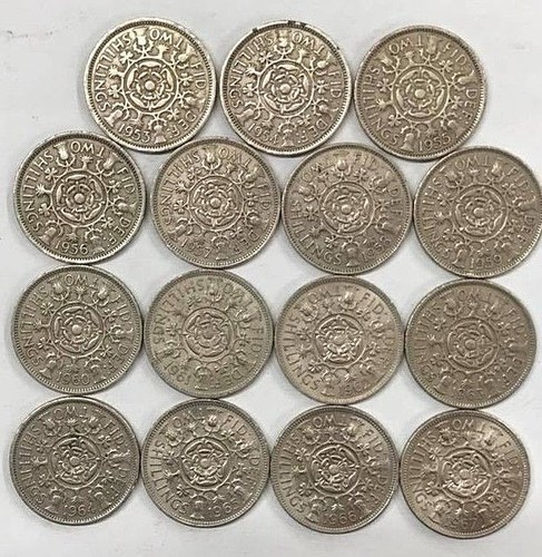 Florin two shillings date - two,