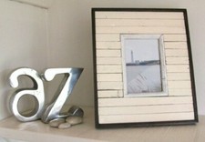 Beach Hut Photo Frame in Cream