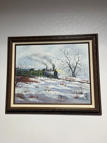 Vintage canvas oil - oil, painting