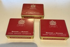 3 Old Benson Cigarette Tins -