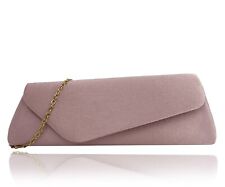 New Womens Ladies Clutch Bag Bridal Evening Party Shoulder Plain Handbag Cross