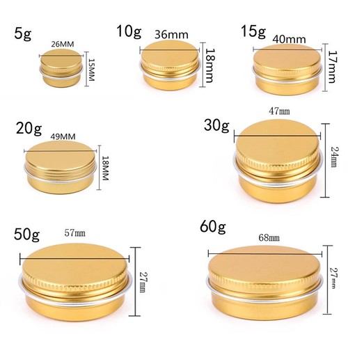 5ml 60ml empty aluminum tins - 5ml-60ml,