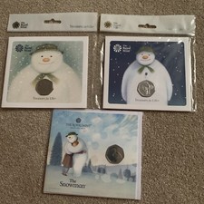 2018, 2019 & 2020 Snowman 50p