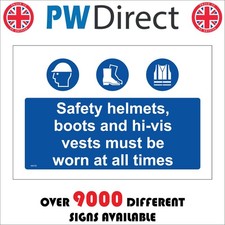 SIGN Safety helmet boots HI
