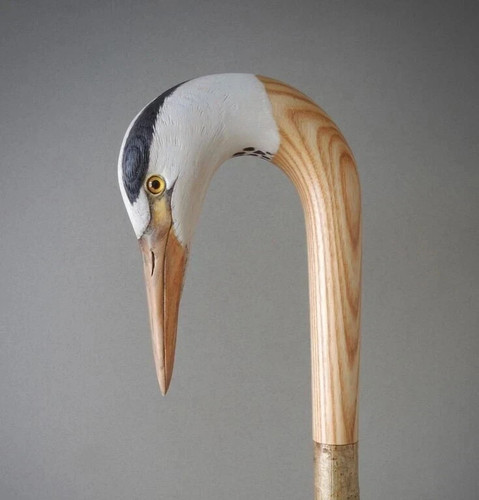 Wooden walking stick - , hand