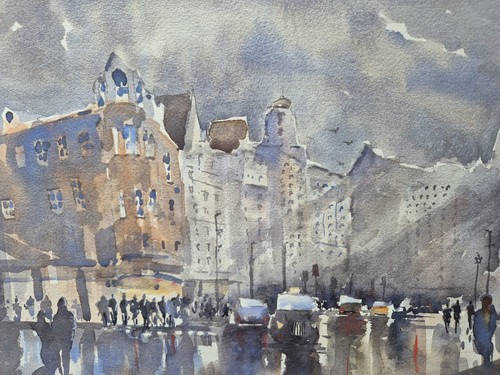 London street watercolour - london,