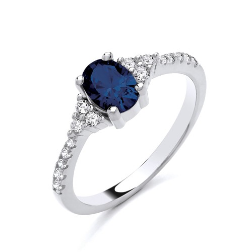 Sterling silver simulated blue - sterling,