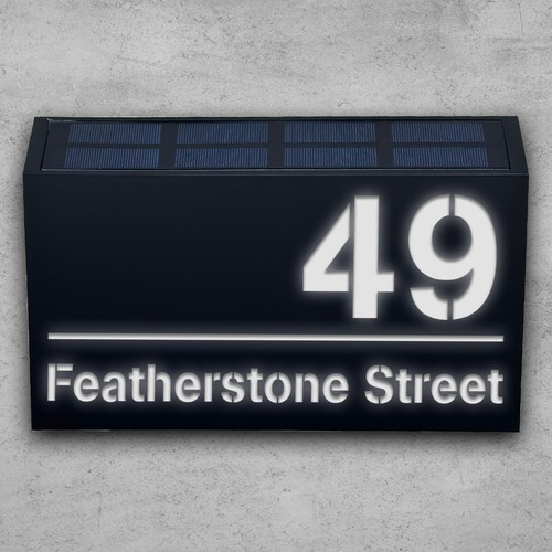 Solar light house signs - light,