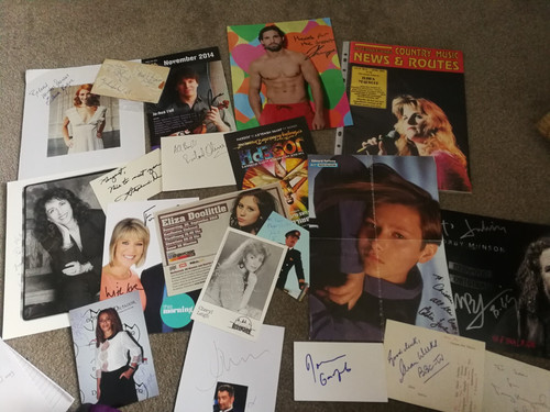 Job lot signed cards - job, photos