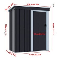 Lockable Metal Garden Shed