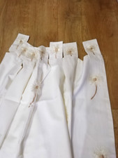 Embroidered 3D Daisy Tab Top Curtains