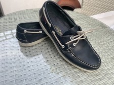 Sebago Docksides Portland Boat Shoes Navy Leather – US 9M / UK 8.5 . RRP £155