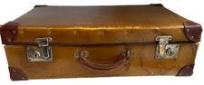 Vintage Brown Leather Suitcase