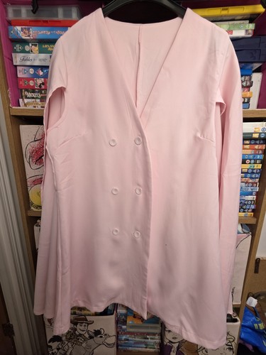 Blazer cape pink dress - pink, size