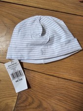 Ralph Lauren Baby Hat (Baby Blue And White) - One Size