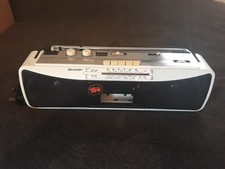 SHARP white portable cassette