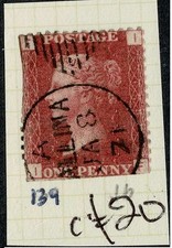 GB QV 1d penny red Plate 139 GU c£20 IF i983