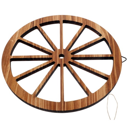 Light brown wooden wagon wheel - light,
