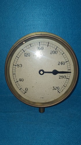 Antique pressure gauge - antique, brass