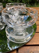 set of 4 Vtg  Hand Cut Crystal