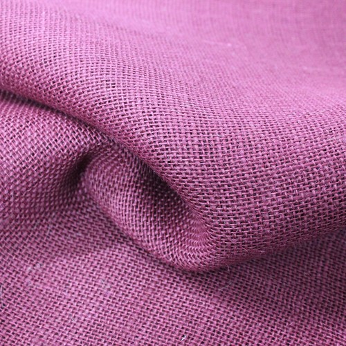 Wine hessian fabric - fabric, soft