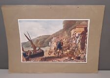 Vintage Art Print Welcome, Bonny Boat James Clarke Hook 1856 Landscape Devon