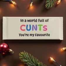 Rude Chocolate Bar, With C*nt