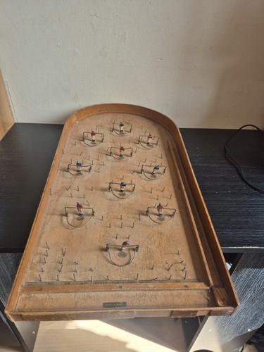 Vintage wooden bagatelle game - vintage,