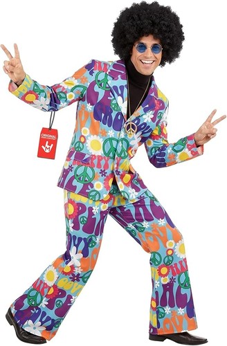 Mens 70s hippie peace - hippie,