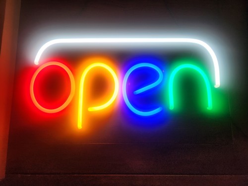 Open sign large 46cm long - sign,