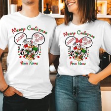 Personalised Christmas Disneyland Paris Family T-Shirt, Mickey And Friends Tee