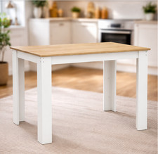 Wooden dining table white oak - white,
