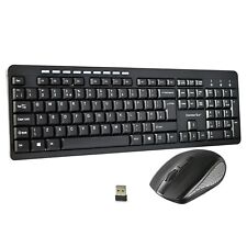 2.4GHz Wireless Keyboard And Mouse Set UK USB Dongle For PC Laptop Full-Size NEW